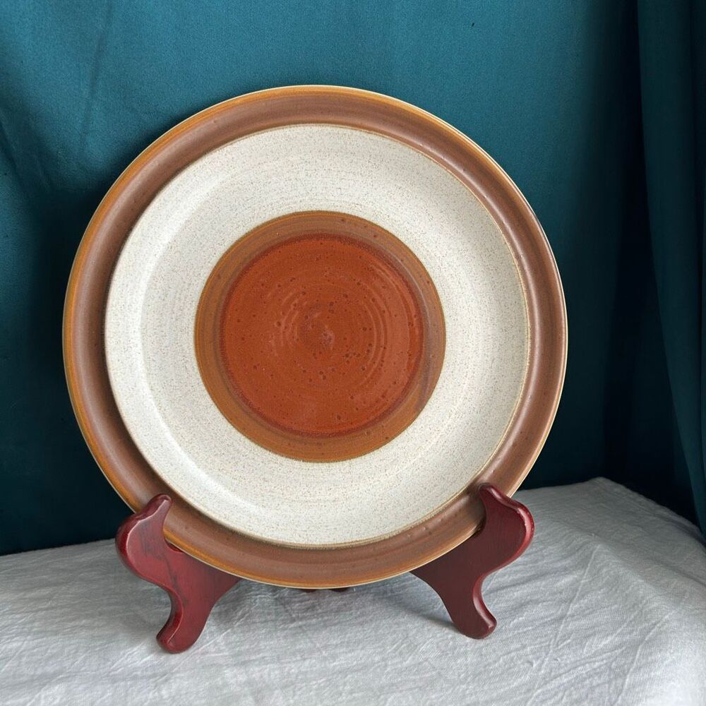 Denby England Potter's Wheel Rust Red Stoneware 10" Dinner Plate